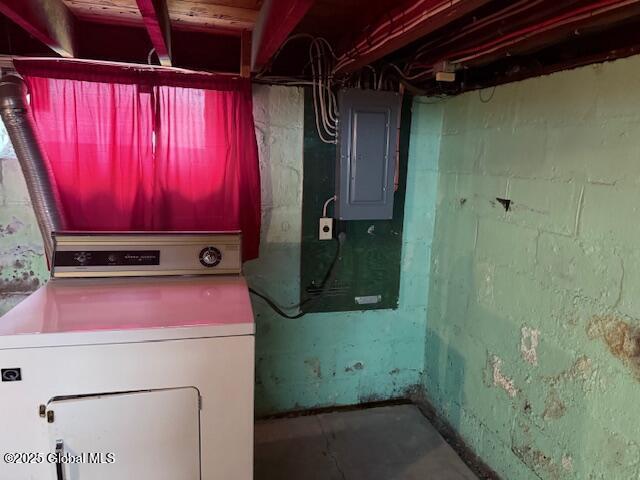 12 Birch Ave, Colonie, NY 12205 - washroom with washer / clothes dryer and electric panel