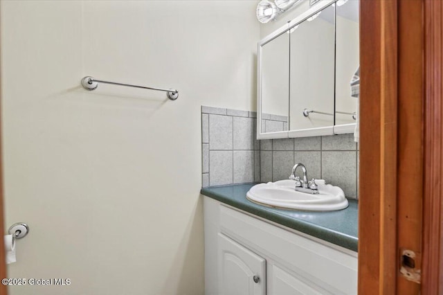 15 Iris Ave, Moreau, NY 12803 - bathroom with vanity and decorative backsplash