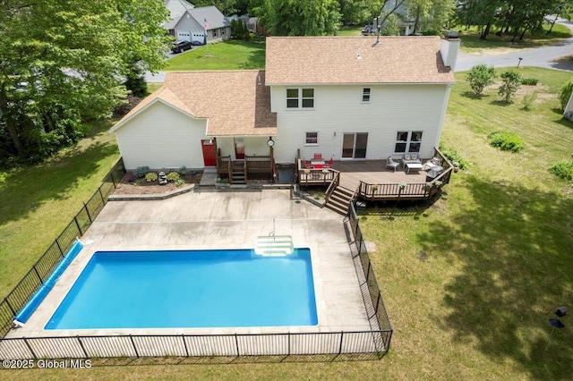 15 Iris Ave, Moreau, NY 12803 - view of swimming pool featuring a wooden deck