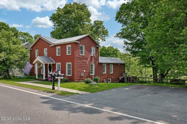 212 County Route 70, Stillwater, NY 12170 - view of front of property featuring metal roof and a front lawn