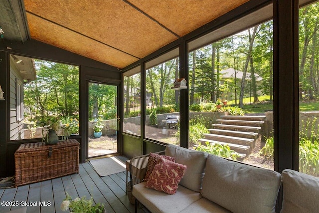 162 Methodist Farm Rd, Sand Lake, NY 12018 - sunroom featuring lofted ceiling