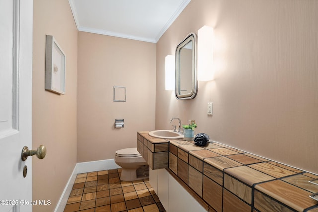 20 Darroch Rd, Bethlehem, NY 12054 - bathroom with crown molding and vanity