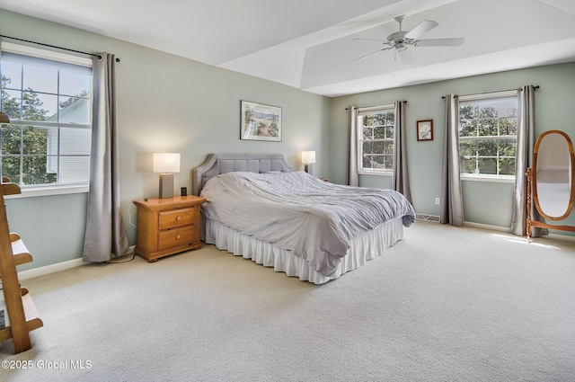 9 Oakline Ct, Niskayuna, NY 12309 - carpeted bedroom featuring baseboards and a ceiling fan