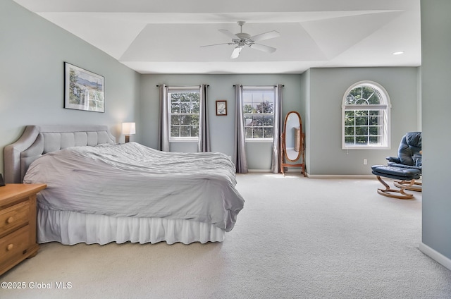 9 Oakline Ct, Niskayuna, NY 12309 - carpeted bedroom featuring multiple windows, baseboards, and a ceiling fan