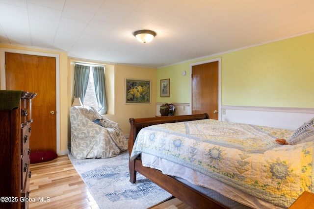 98 George St, Fort Ann, NY 12827 - bedroom with wood finished floors and crown molding