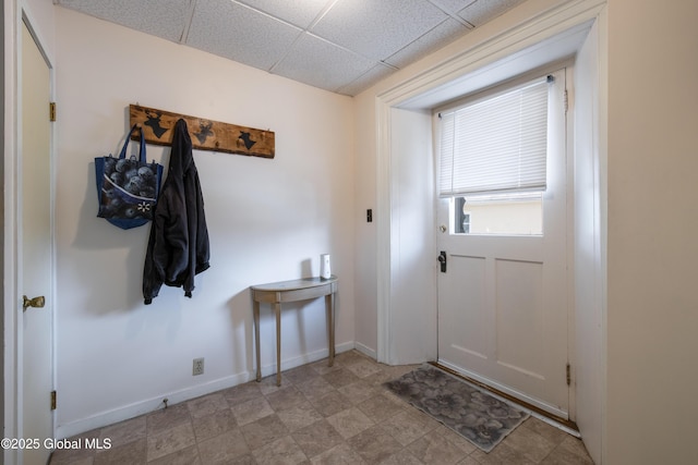 98 George St, Fort Ann, NY 12827 - entryway featuring baseboards and a drop ceiling