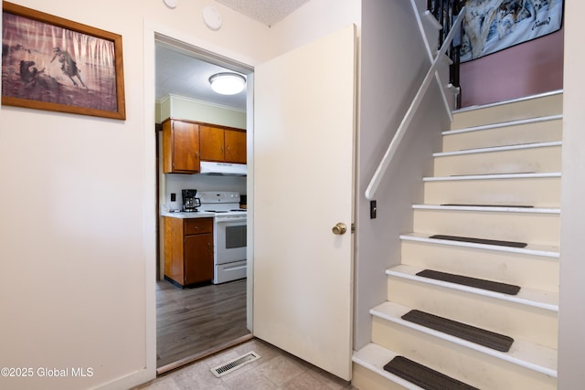 98 George St, Fort Ann, NY 12827 - staircase with tile patterned floors