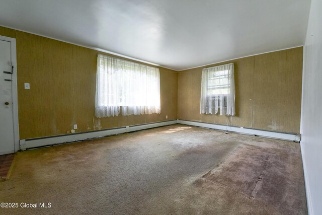 102 Willow St, Guilderland, NY 12084 - spare room with a baseboard radiator and carpet floors