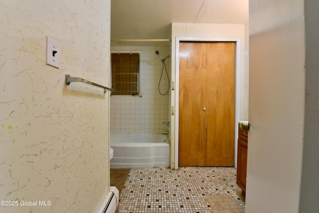 102 Willow St, Guilderland, NY 12084 - full bathroom with toilet, tile patterned flooring, and tub / shower combination