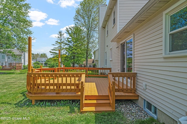 19 Runnel Dr, Colonie, NY 12304 - wooden deck featuring a lawn