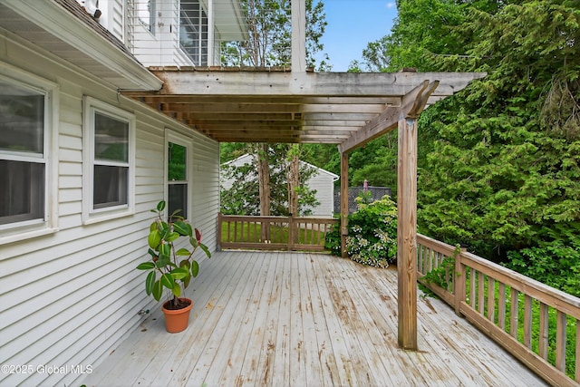 21 Hemlock Dr, Greenfield, NY 12833 - wooden deck with a pergola