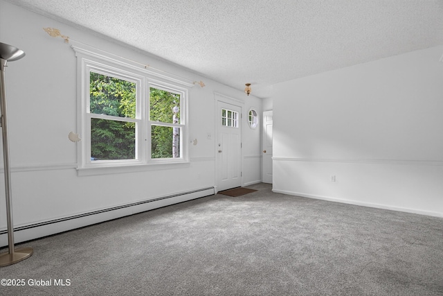 21 Hemlock Dr, Greenfield, NY 12833 - carpeted empty room with a textured ceiling and baseboard heating