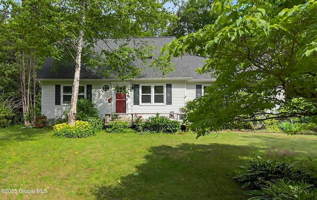 21 Hemlock Dr, Greenfield, NY 12833 - cape cod home featuring a front yard and a shingled roof