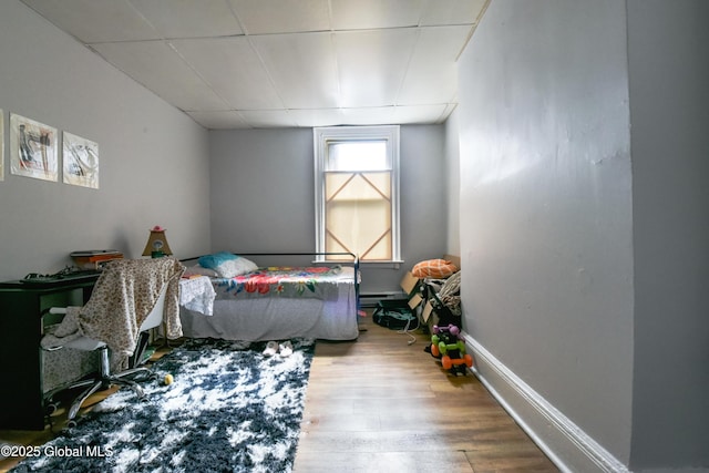 140 3rd St, Troy, NY 12180 - bedroom with wood finished floors and a baseboard radiator