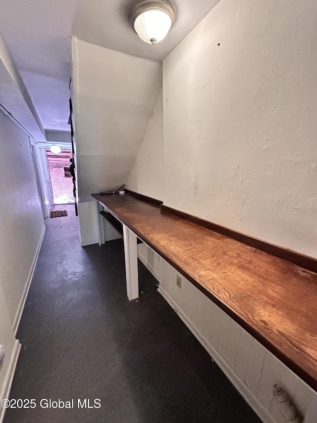 369 Madison Ave, Albany, NY 12210 - hallway with baseboards and vaulted ceiling