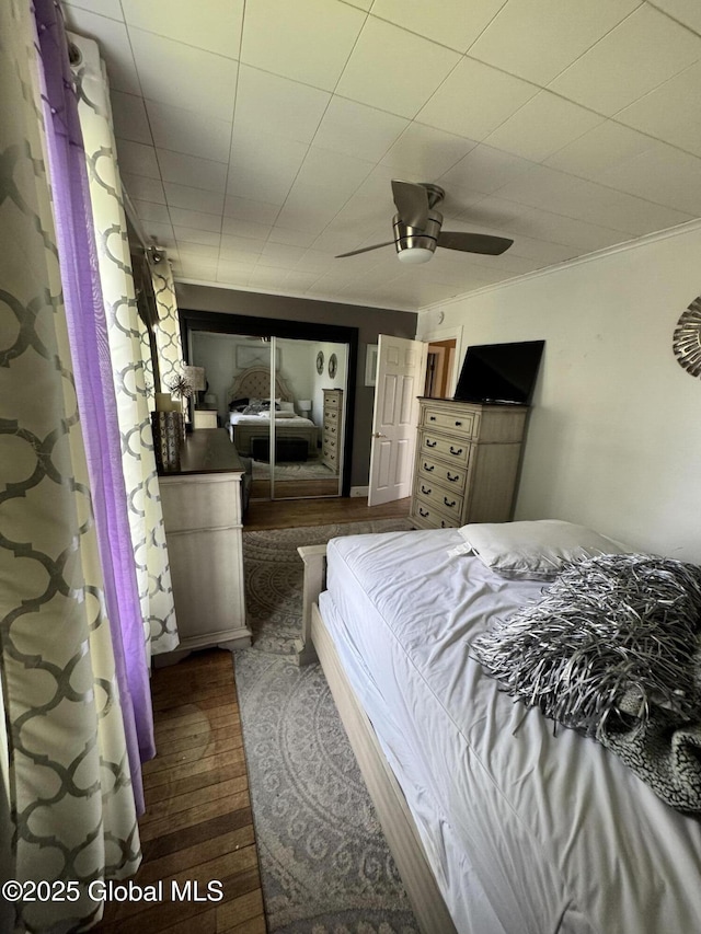 302 Pennsylvania Ave, Johnstown, NY 12095 - bedroom featuring wood finished floors and a ceiling fan