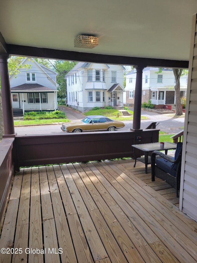 206 Catherine St, Scotia, NY 12302 - wooden deck featuring a residential view