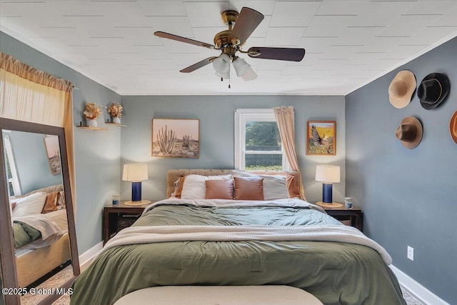 3287 Ny Highway 43, Sand Lake, NY 12018 - bedroom with baseboards and a ceiling fan