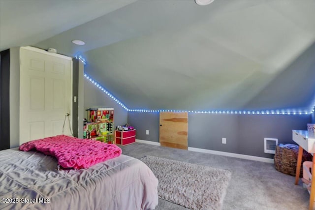 3287 Ny Highway 43, Sand Lake, NY 12018 - bedroom with vaulted ceiling, carpet, and baseboards