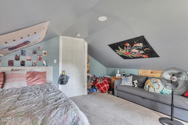 3287 Ny Highway 43, Sand Lake, NY 12018 - carpeted bedroom featuring lofted ceiling