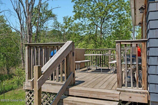 3287 Ny Highway 43, Sand Lake, NY 12018 - view of wooden terrace