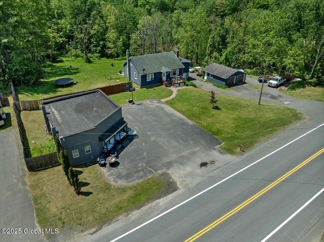 3287 Ny Highway 43, Sand Lake, NY 12018 - aerial view of property and surrounding area featuring a heavily wooded area