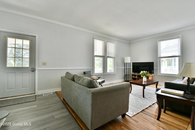 235 Maple Ave, Saratoga Springs, Inside, NY 12866 - living room with ornamental molding and wood finished floors