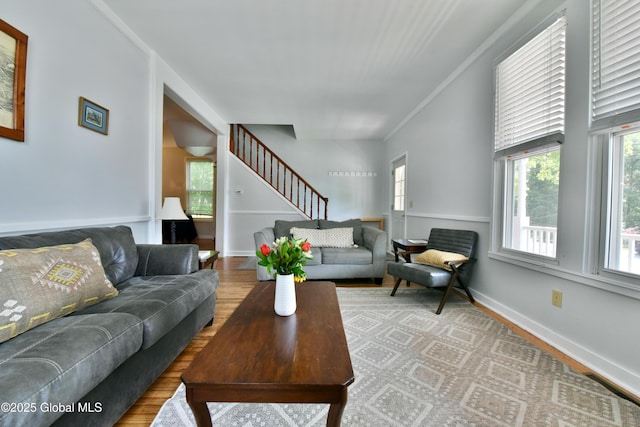 235 Maple Ave, Saratoga Springs, Inside, NY 12866 - living room with wood finished floors and stairs