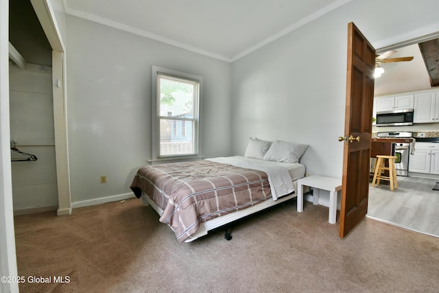 235 Maple Ave, Saratoga Springs, Inside, NY 12866 - bedroom featuring ornamental molding and light colored carpet