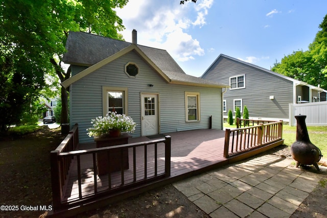 235 Maple Ave, Saratoga Springs, Inside, NY 12866 - rear view of house featuring a deck and a shingled roof