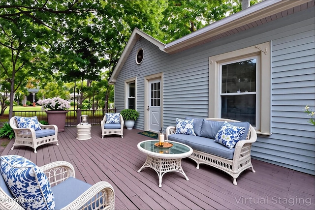 235 Maple Ave, Saratoga Springs, Inside, NY 12866 - wooden deck featuring outdoor lounge area