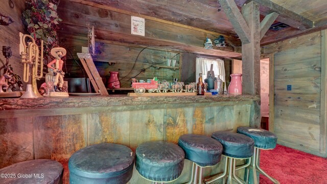 824 County Highway 106, Mayfield, NY 12010 - indoor dry bar featuring wooden walls