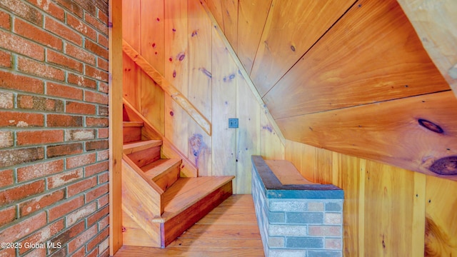 824 County Highway 106, Mayfield, NY 12010 - stairway featuring wooden walls