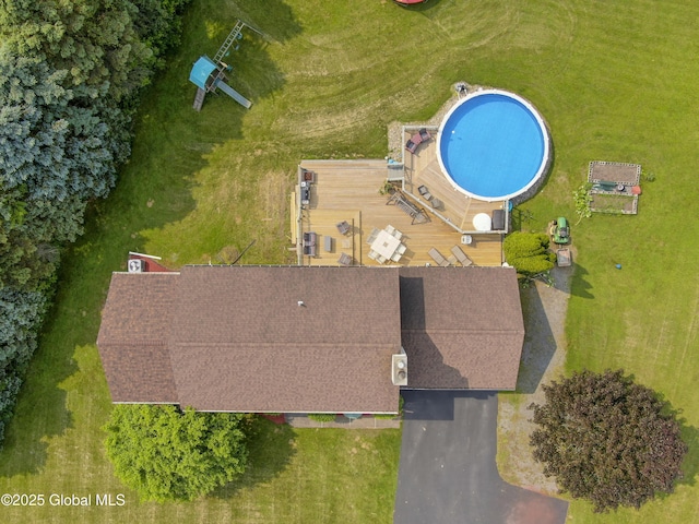 540 Mohawk Dr, Mohawk, NY 12068 - bird's eye view of a pool area