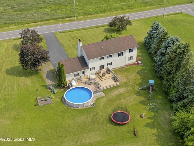 540 Mohawk Dr, Mohawk, NY 12068 - aerial view of property and surrounding area with a pool