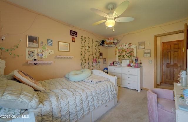 540 Mohawk Dr, Mohawk, NY 12068 - bedroom featuring light colored carpet and ceiling fan