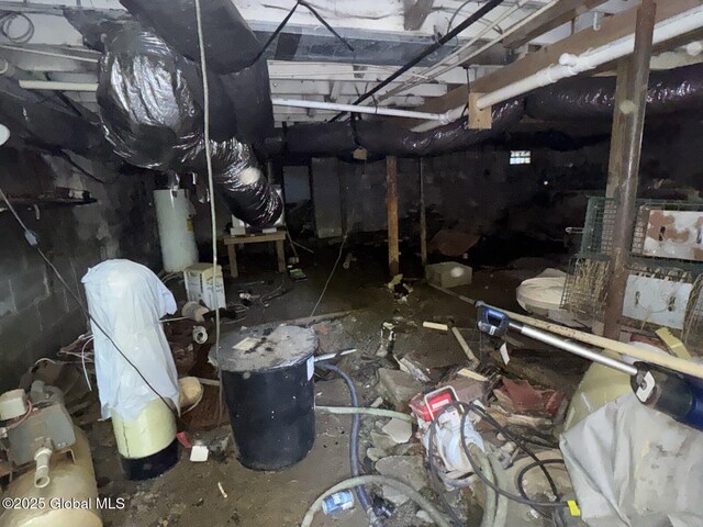 351 Gansevoort Rd, Moreau, NY 12828 - basement featuring crawl space and gas water heater