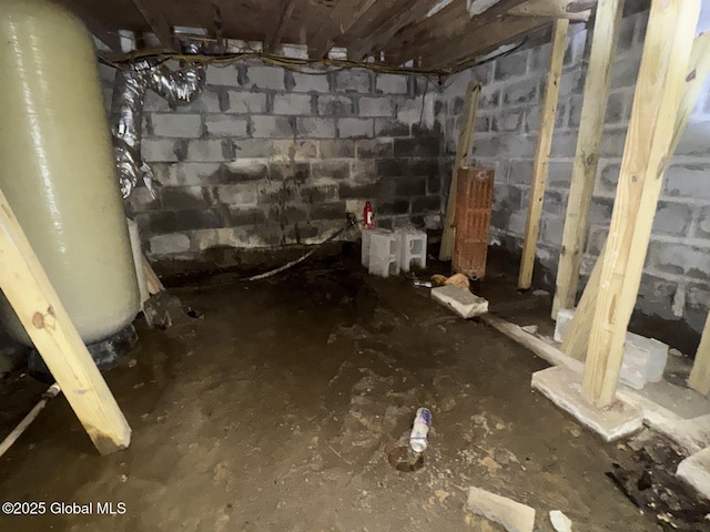 351 Gansevoort Rd, Moreau, NY 12828 - unfinished basement featuring water heater