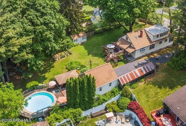 92 Fiddlers Ln, Colonie, NY 12110 - drone / aerial view of a pool area
