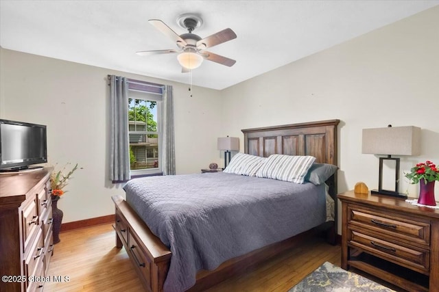 92 Fiddlers Ln, Colonie, NY 12110 - bedroom with light wood-type flooring, baseboards, and ceiling fan
