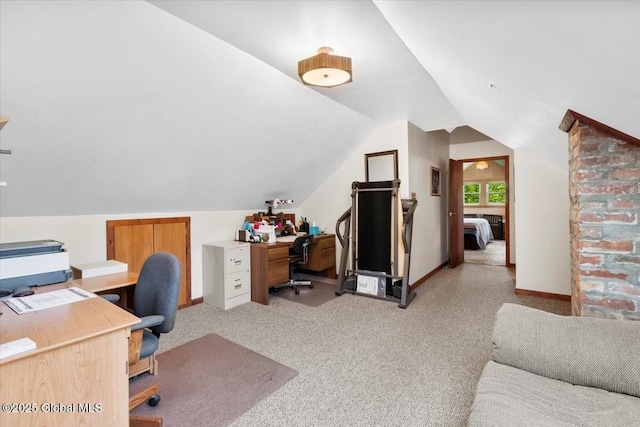 92 Fiddlers Ln, Colonie, NY 12110 - office area with light colored carpet and vaulted ceiling