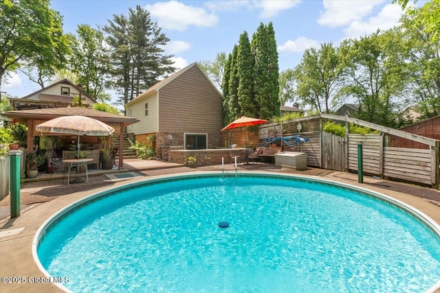 92 Fiddlers Ln, Colonie, NY 12110 - view of swimming pool featuring a gazebo