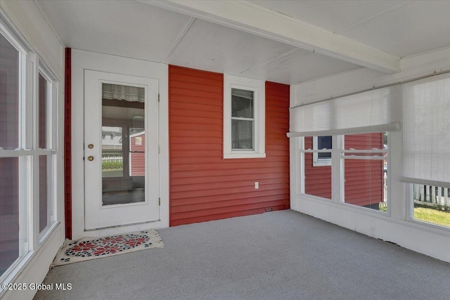 327 Sullivan Rd, Schenectady, NY 12304 - unfurnished sunroom featuring plenty of natural light and beam ceiling
