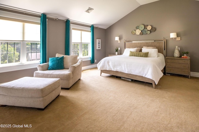 1269 Hawthorn Rd, Niskayuna, NY 12309 - bedroom featuring lofted ceiling and light colored carpet