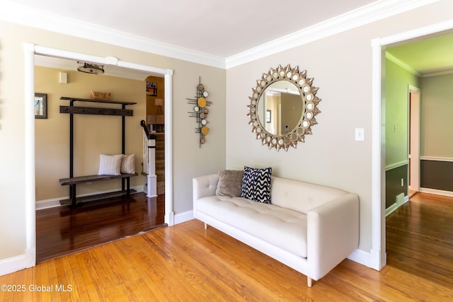 1269 Hawthorn Rd, Niskayuna, NY 12309 - living area featuring crown molding and wood finished floors