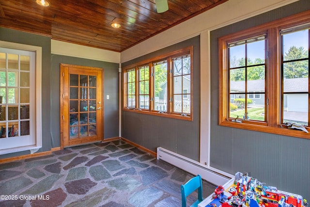 1269 Hawthorn Rd, Niskayuna, NY 12309 - unfurnished sunroom featuring healthy amount of natural light and baseboard heating