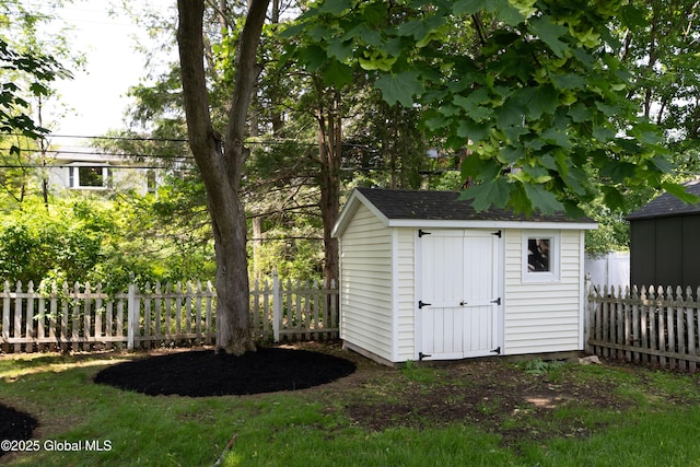 1269 Hawthorn Rd, Niskayuna, NY 12309 - view of shed with a fenced backyard