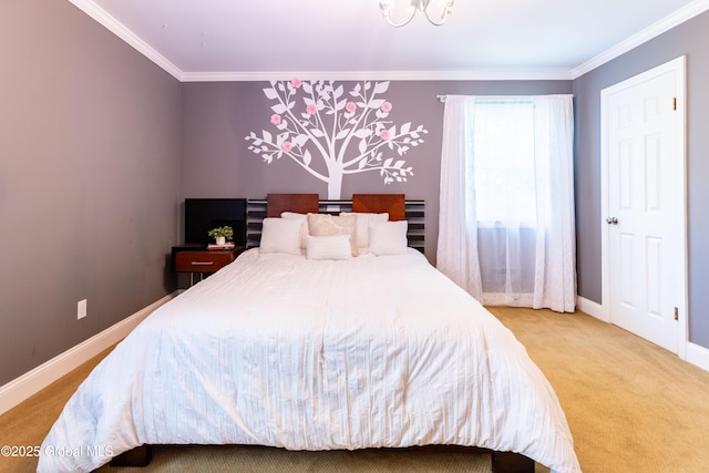 1269 Hawthorn Rd, Niskayuna, NY 12309 - carpeted bedroom featuring crown molding and baseboards
