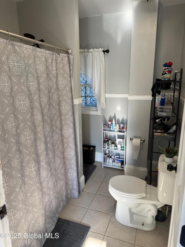 3516 Consaul Rd, Schenectady, NY 12304 - full bath featuring toilet, tile patterned flooring, and a shower with curtain