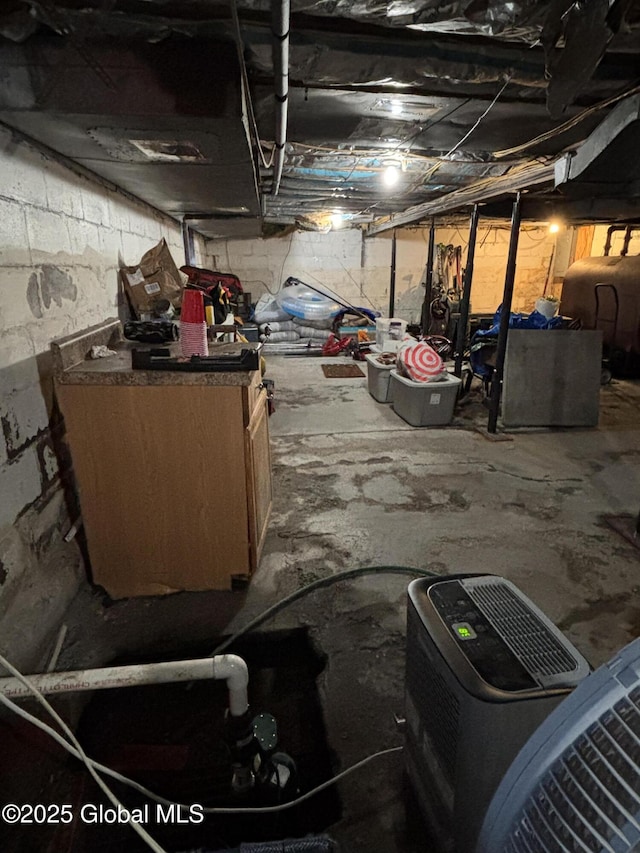 3516 Consaul Rd, Schenectady, NY 12304 - unfinished basement with oil tank